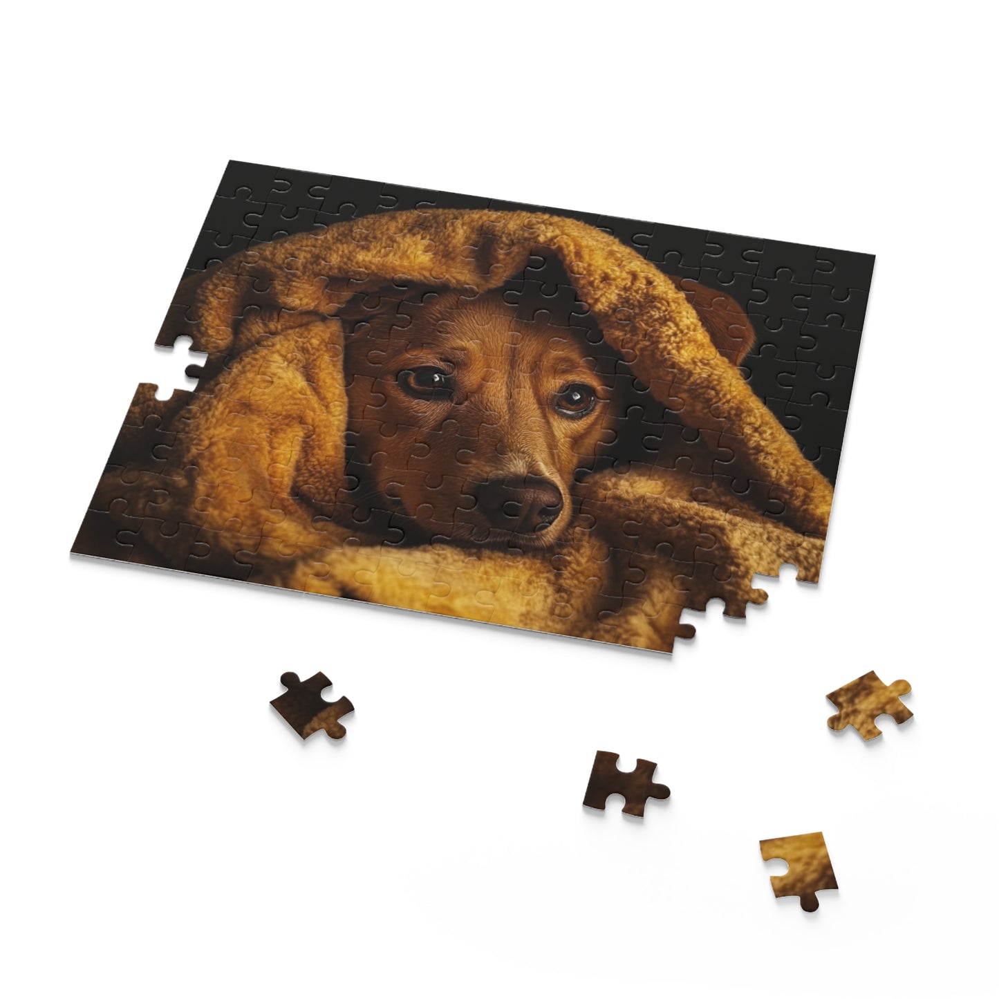 Cozy Dog Puzzle - 120, 252, 500-Piece Jigsaw for Dog Lovers