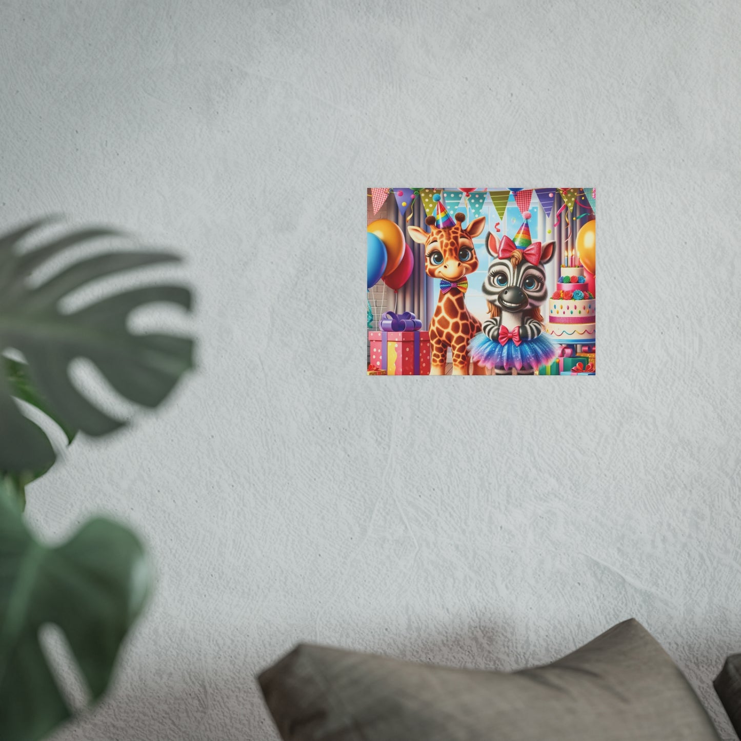 Whimsical Animal Party Poste Print - Fun for Kids' Celebrations