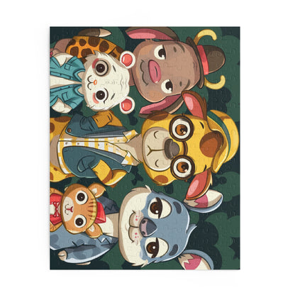 Cute Animal Friends Puzzle - 120/252/500-Piece Jigsaw for Family Fun