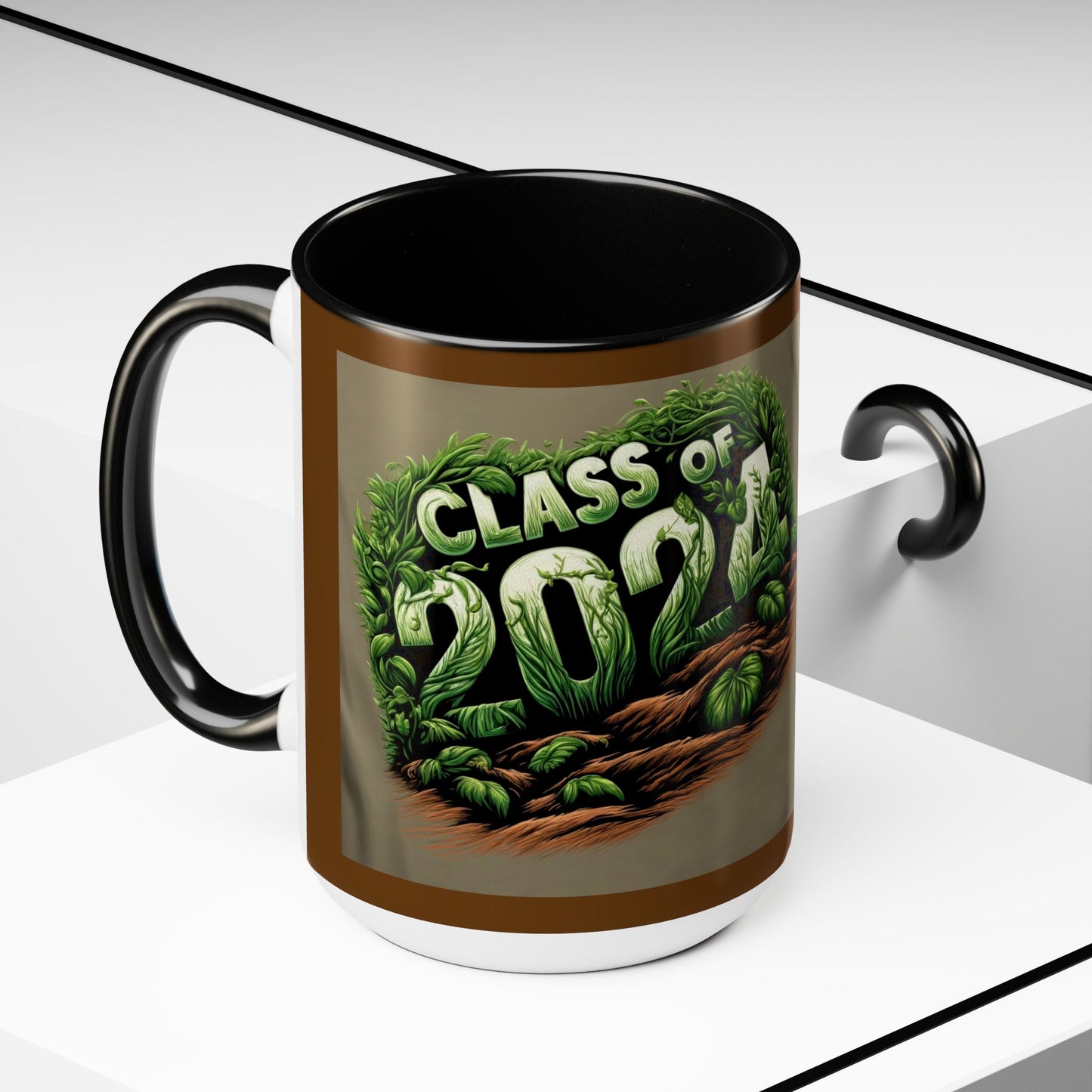 Two-Tone Coffee Mugs, 15oz