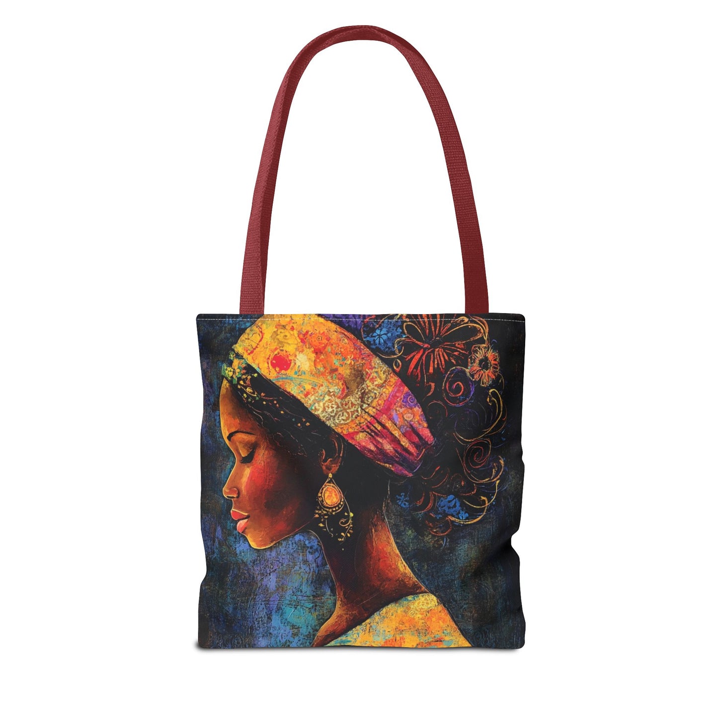 Colorful Woman Art Tote Bag - Vibrant African American Design