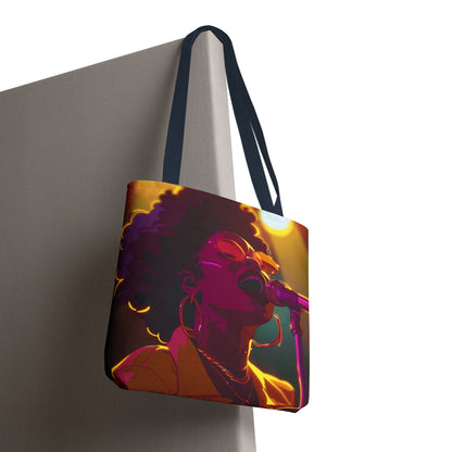 Vibrant Singer Tote Bag - Perfect for Music Lovers and Concert Goers