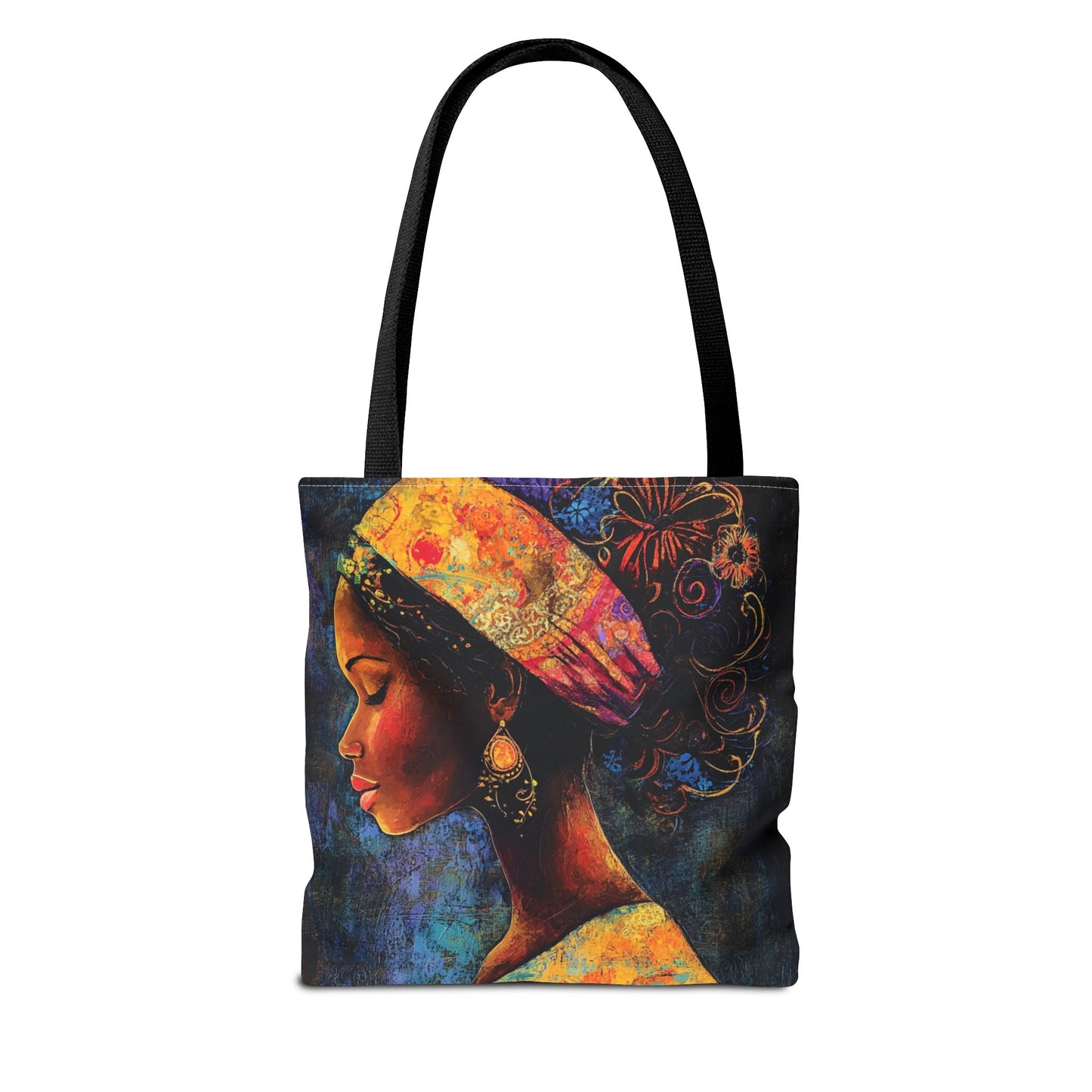 Colorful Woman Art Tote Bag - Vibrant African American Design