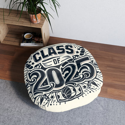 Class of 2025 Tufted Floor Pillow, Round | Graduation Gift, Home Decor, College Essentials, Cozy Seating, Unique Celebration