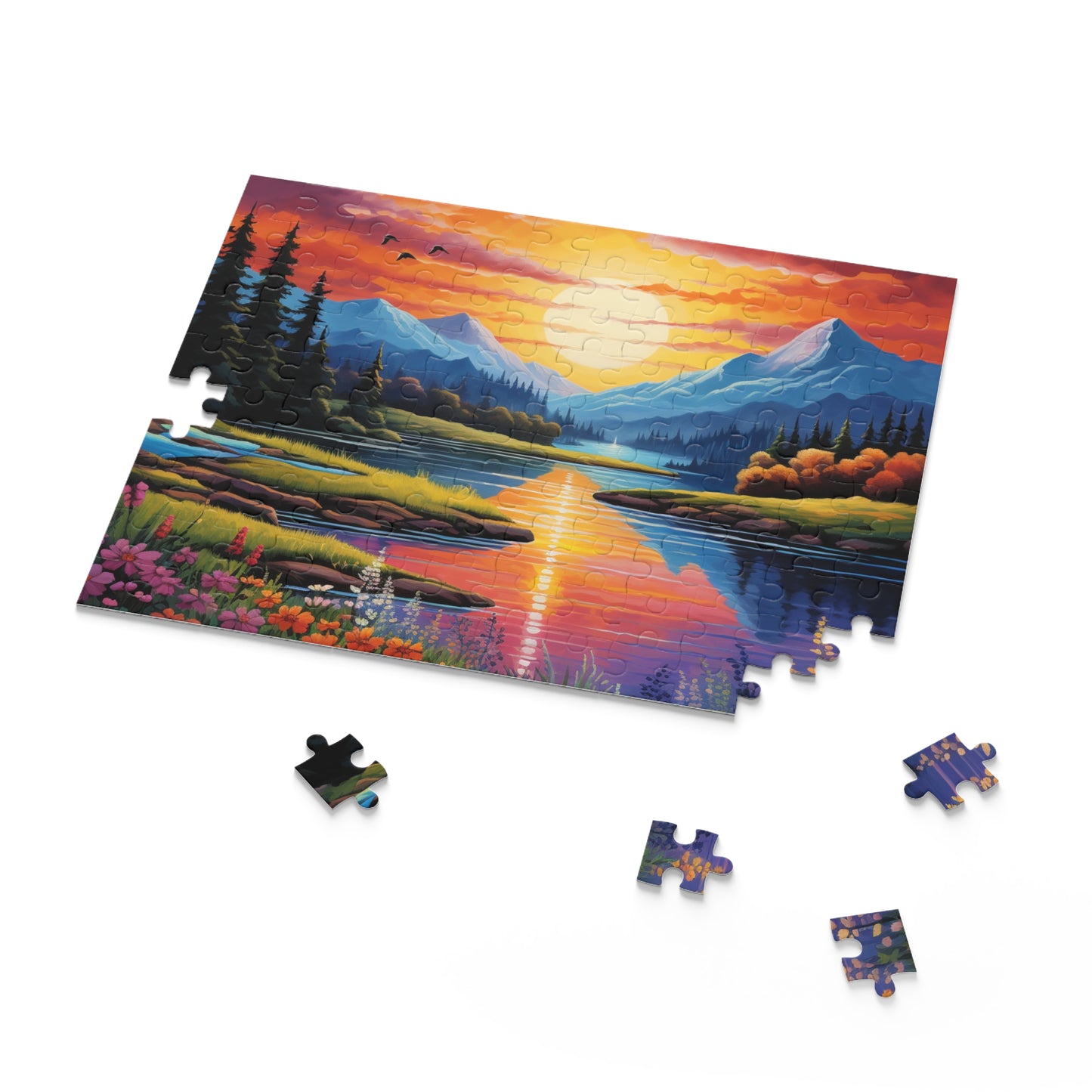 Serene Sunset Landscape Puzzle - 500-Piece Jigsaw for Nature Lovers