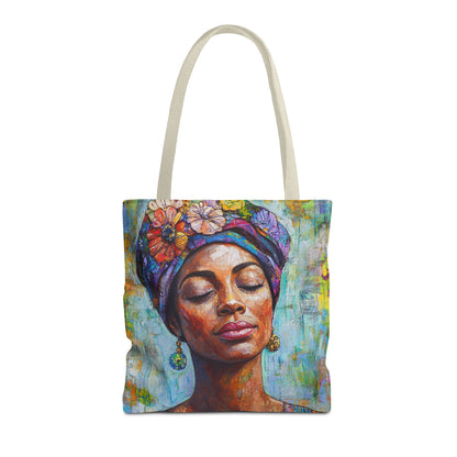 Vibrant Art Tote Bag with Floral Design