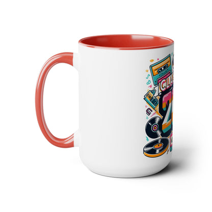 Two-Tone Coffee Mugs, 15oz