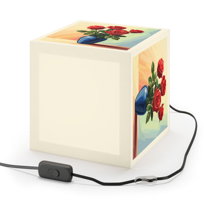 Elegant Rose Floral Light Cube Lamp - Perfect for Home Decor & Gifts