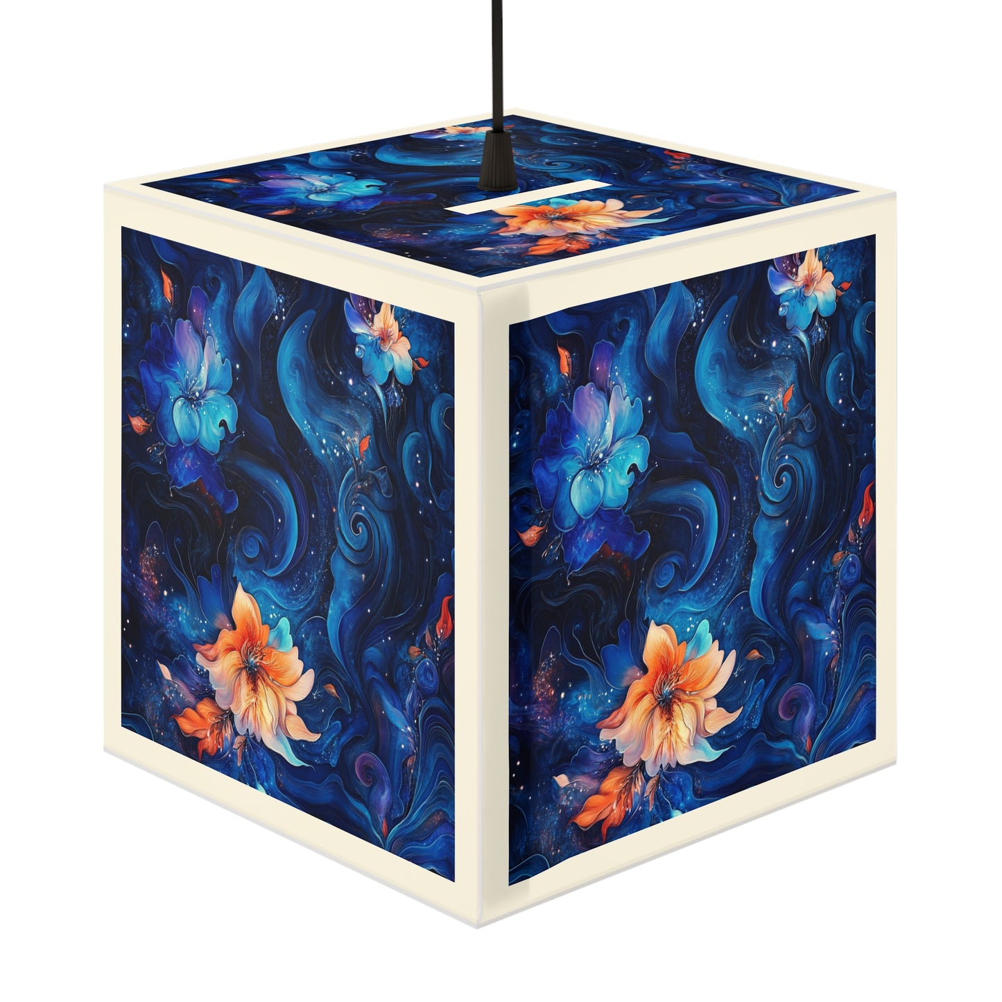 Floral Bouquet  Light Cube Lamp - Bohemian Decor for Home & Office