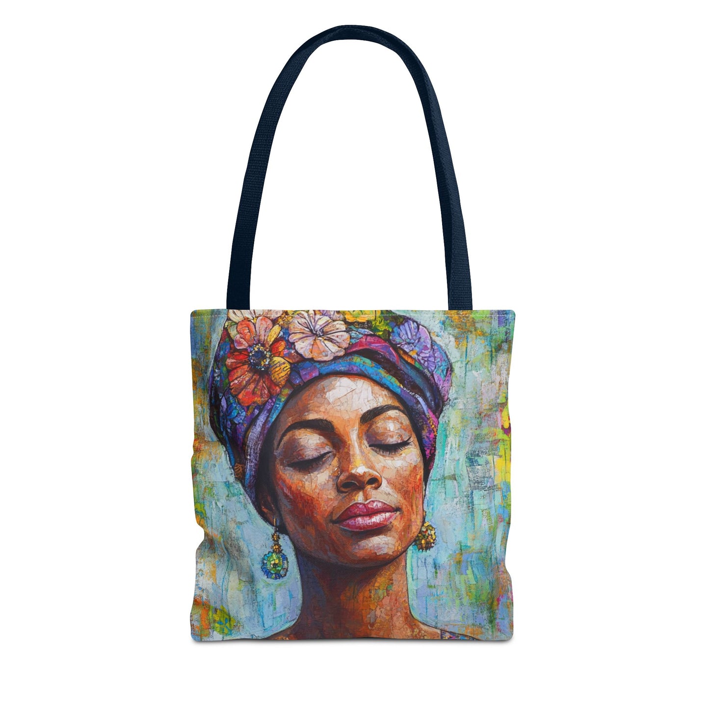 Vibrant Art Tote Bag with Floral Design