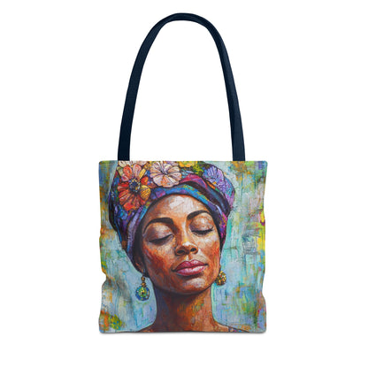 Vibrant Art Tote Bag with Floral Design