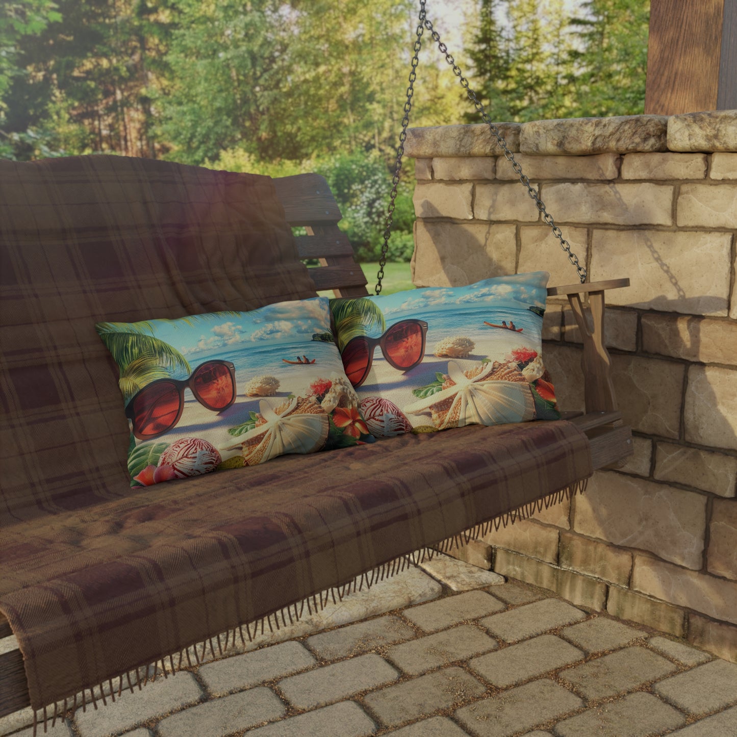 Coastal Vibes Outdoor Pillows - Tropical Beach Decorative Cushions