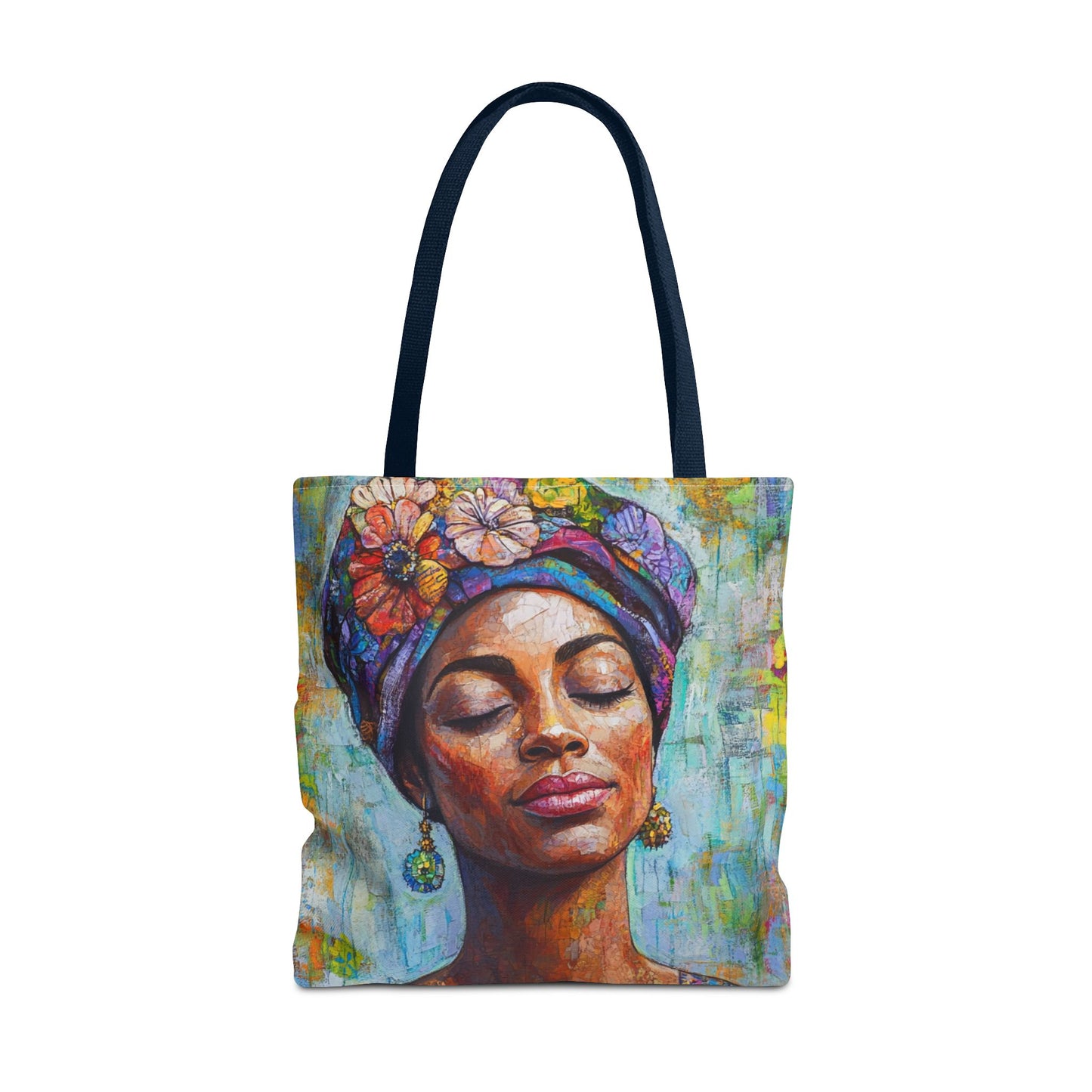 Vibrant Art Tote Bag with Floral Design