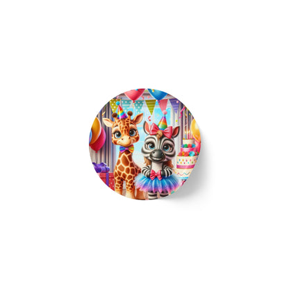 Whimsical Animal Party Stickers Rolls - Fun Labels for Kids' Celebrations