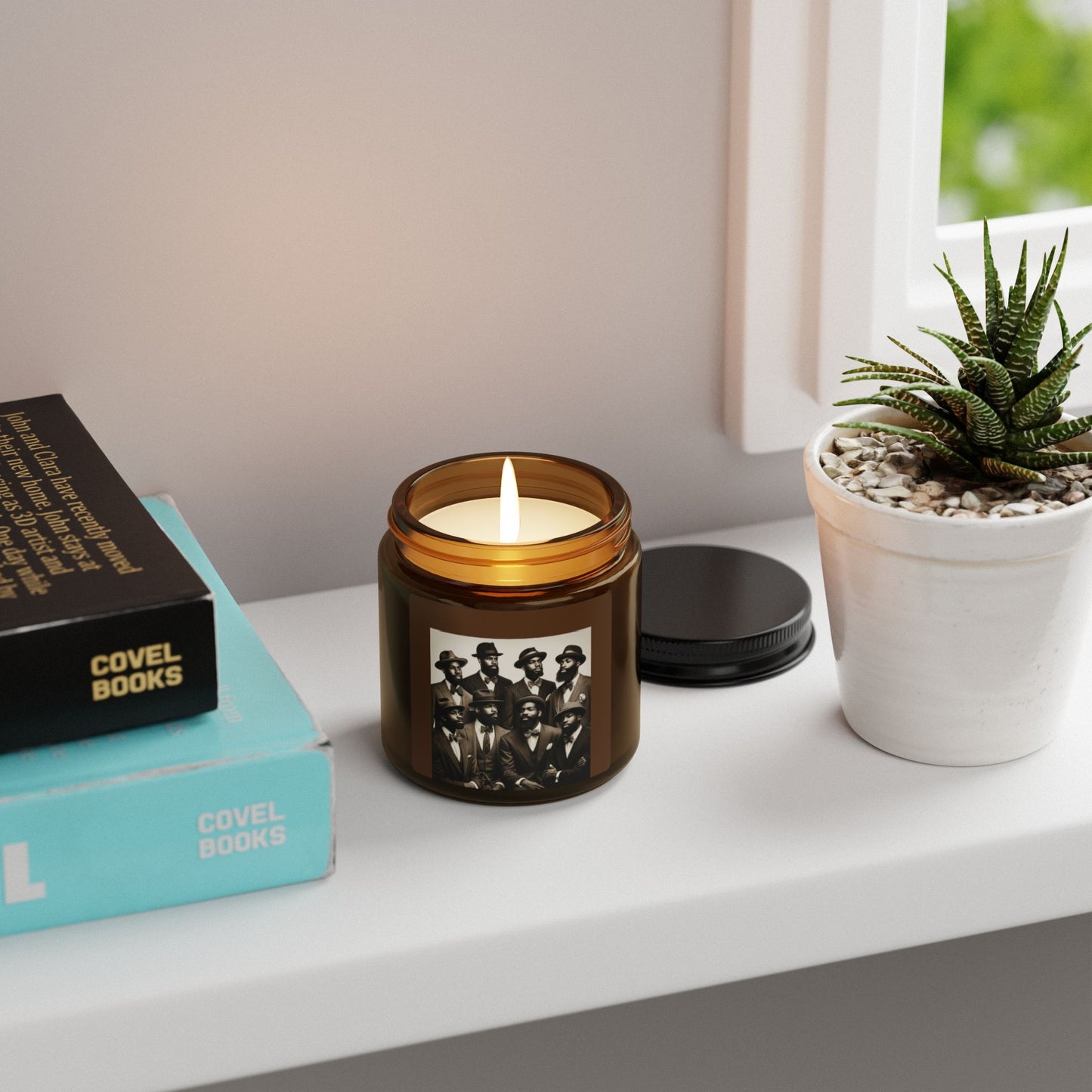 Scented Soy Candle (Multi-Size, Amber Jar)