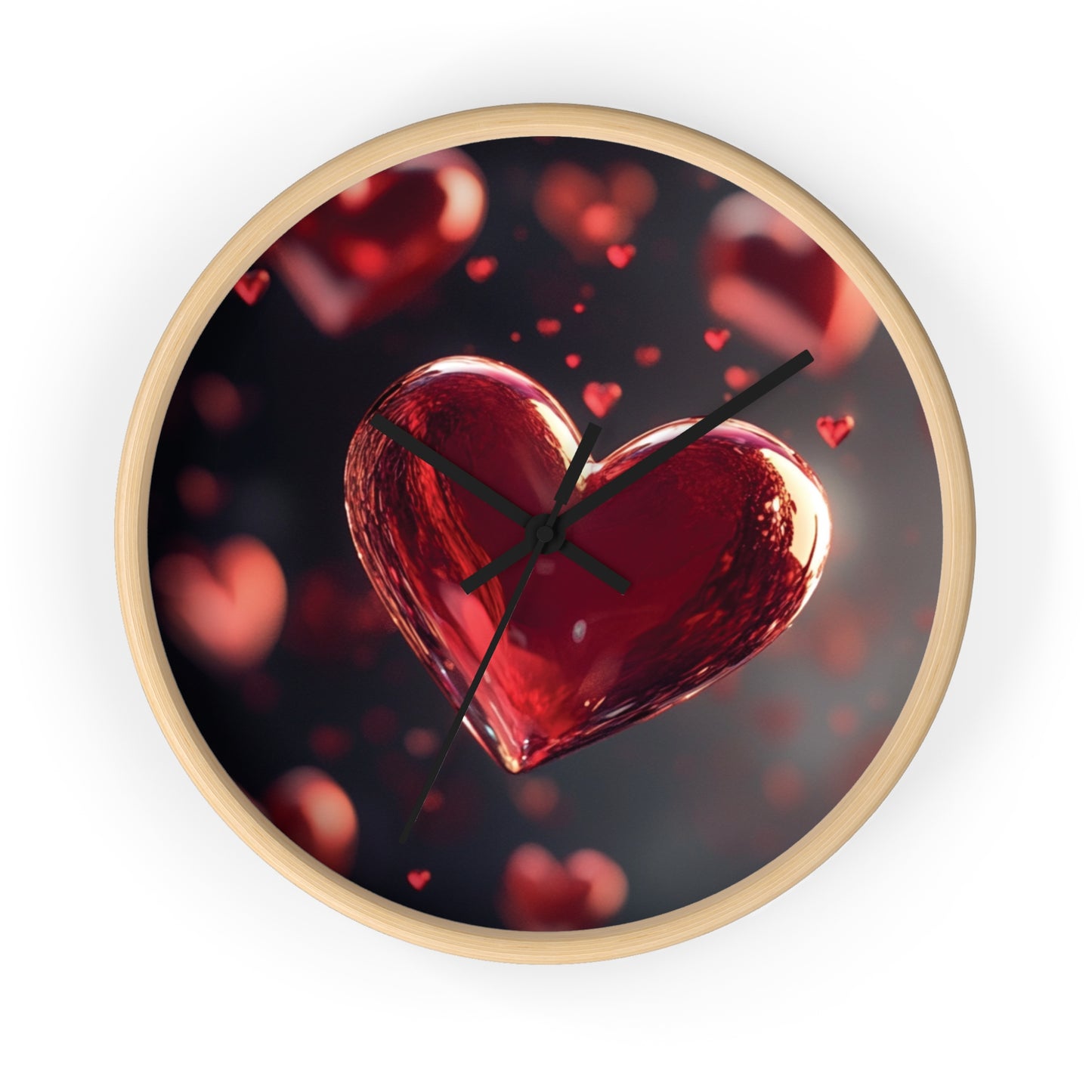 Romantic Heart Design Wall Clock - Perfect Gift for Valentine's Day