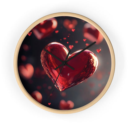 Romantic Heart Design Wall Clock - Perfect Gift for Valentine's Day