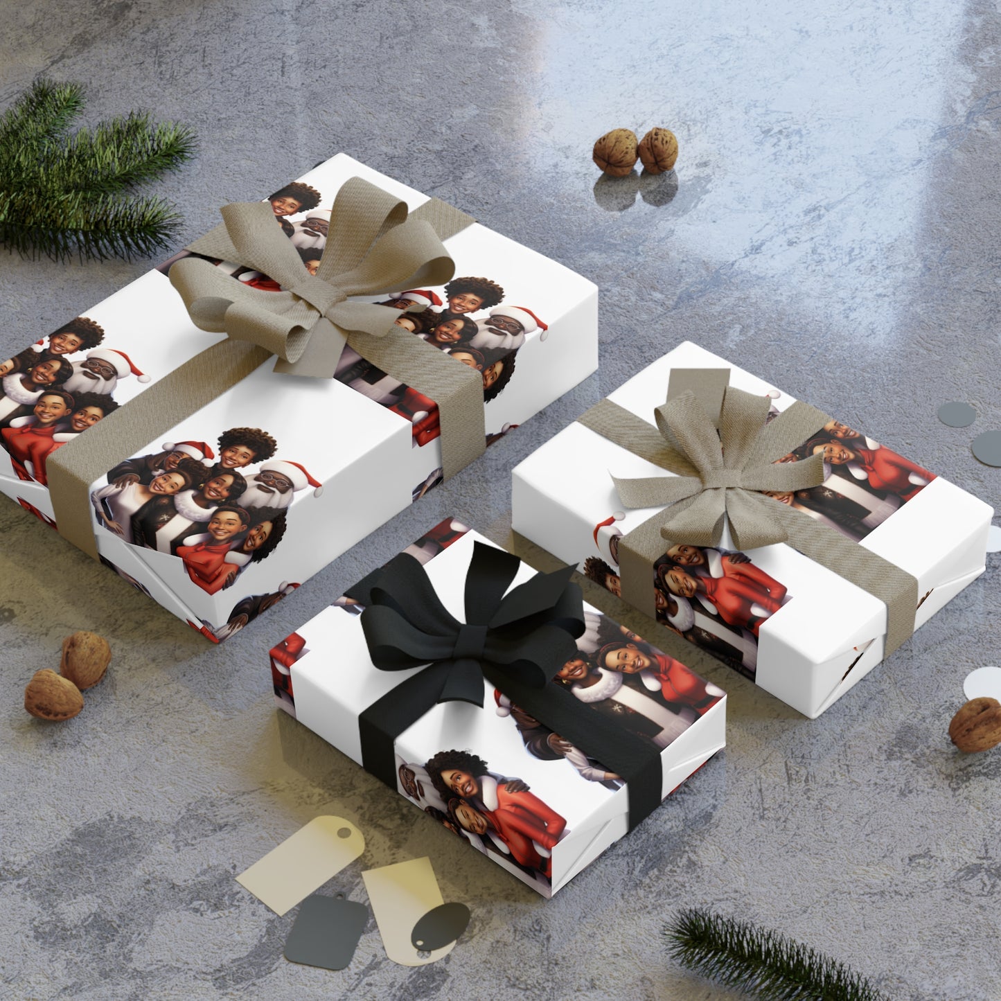 Holiday Gift Wrapping Paper Rolls, 1pc