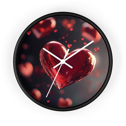 Romantic Heart Design Wall Clock - Perfect Gift for Valentine's Day