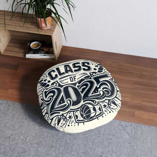 Class of 2025 Tufted Floor Pillow, Round | Graduation Gift, Home Decor, College Essentials, Cozy Seating, Unique Celebration