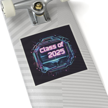 Class of 2025 Tech-Inspired Kiss-Cut Stickers for Graduates