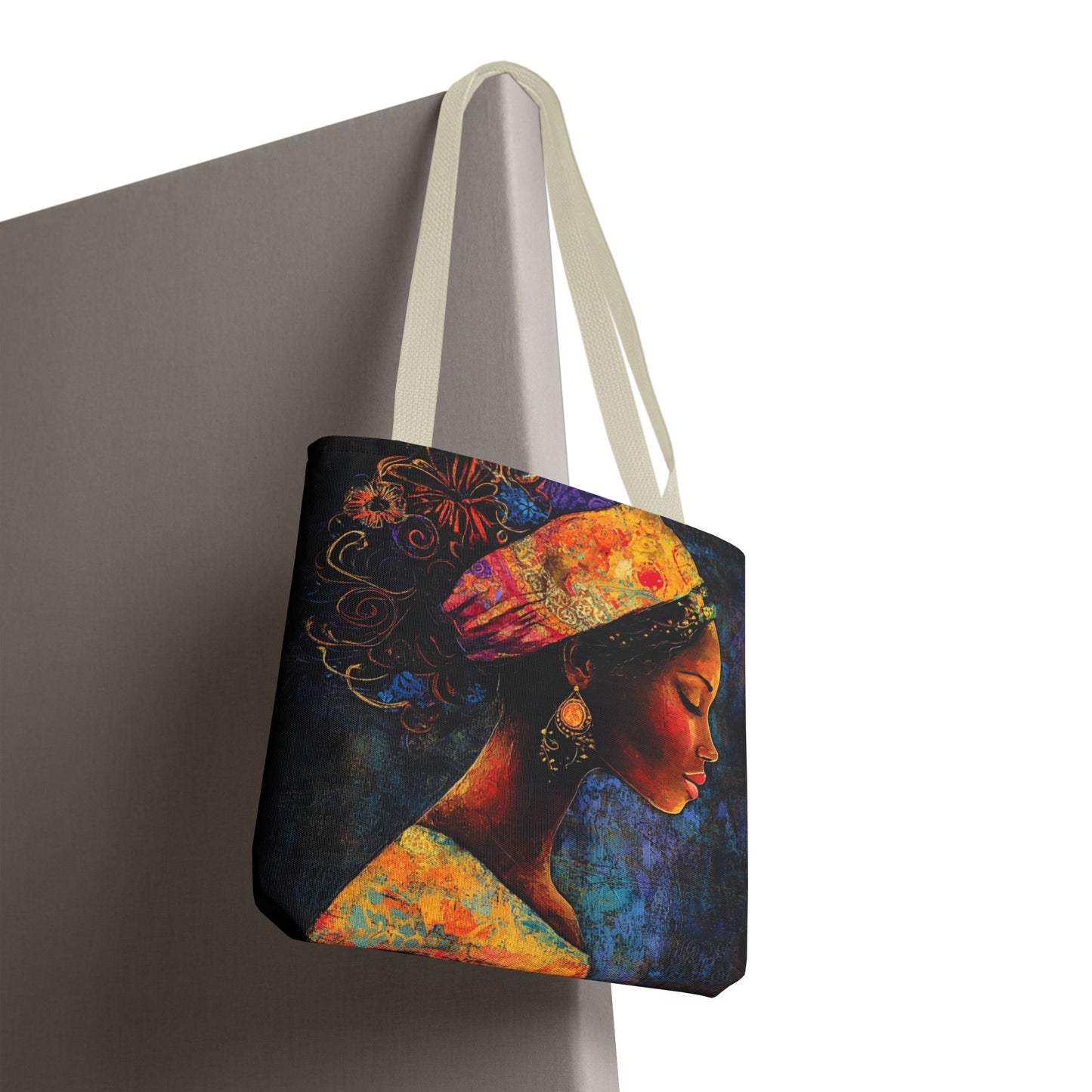 Colorful Woman Art Tote Bag - Vibrant African American Design