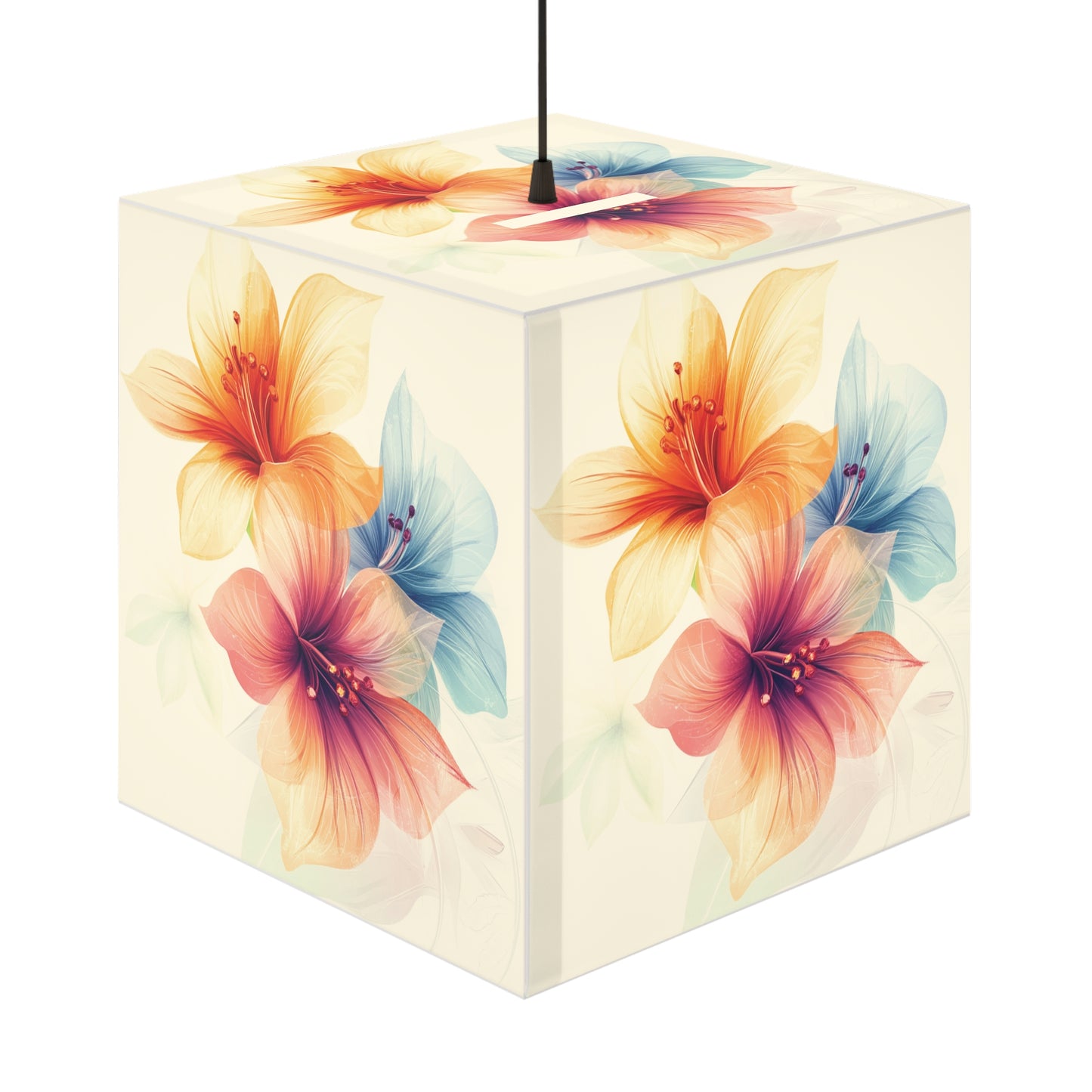 Elegant Floral Light Cube Lamp - Perfect for Home Decor & Gifts