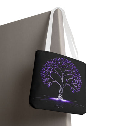 Elegant Purple Tree Design Tote Bag - Nature Lover's Accessory