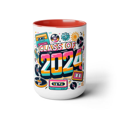 Two-Tone Coffee Mugs, 15oz