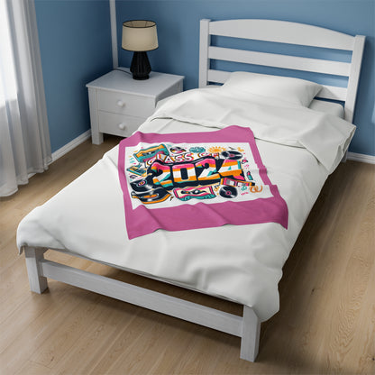 Class of 2024 - Velveteen Plush Blanket