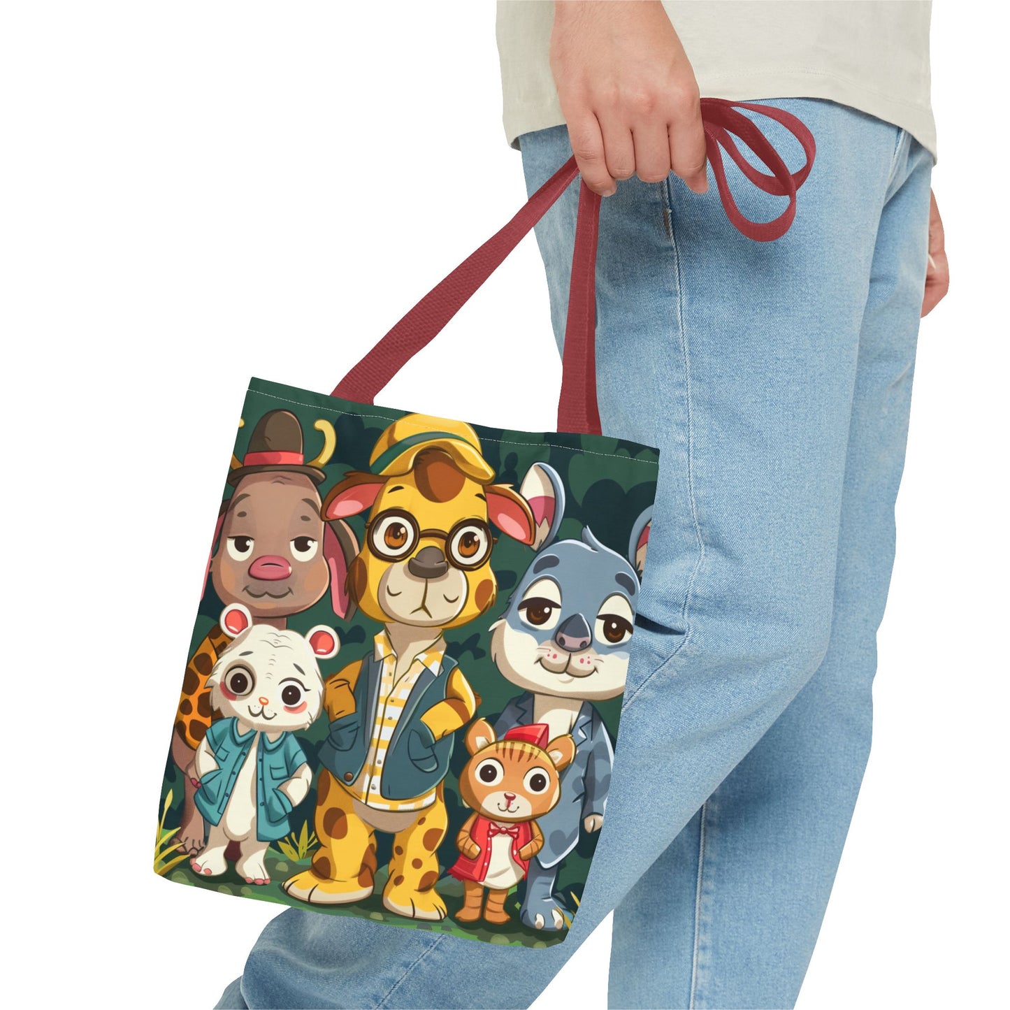 Cute Animal Friends Tote Bag - Whimsical Animal Design for Kids & Nature Lovers