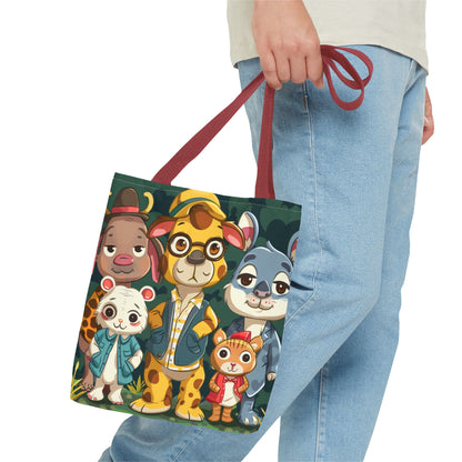Cute Animal Friends Tote Bag - Whimsical Animal Design for Kids & Nature Lovers