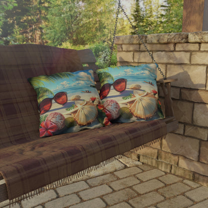 Coastal Vibes Outdoor Pillows - Tropical Beach Decorative Cushions