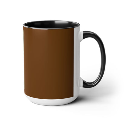 Two-Tone Coffee Mugs, 15oz