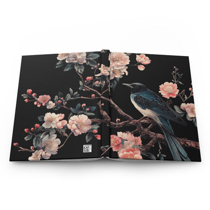 Elegant Hardcover Journal with Floral and Bird Design - Perfect for Nature Lovers and Thoughtful Gifting