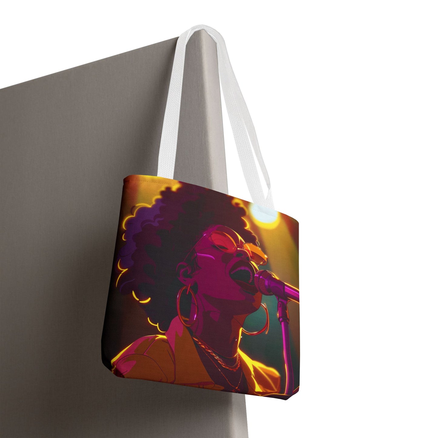Vibrant Singer Tote Bag - Perfect for Music Lovers and Concert Goers