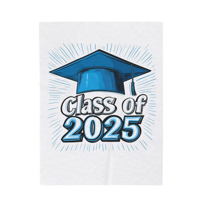 Personalized Class of 2025 Plush Blanket for Graduates, Cozy Graduation Gift, Soft Throw for Celebrations, Memory Keepsake