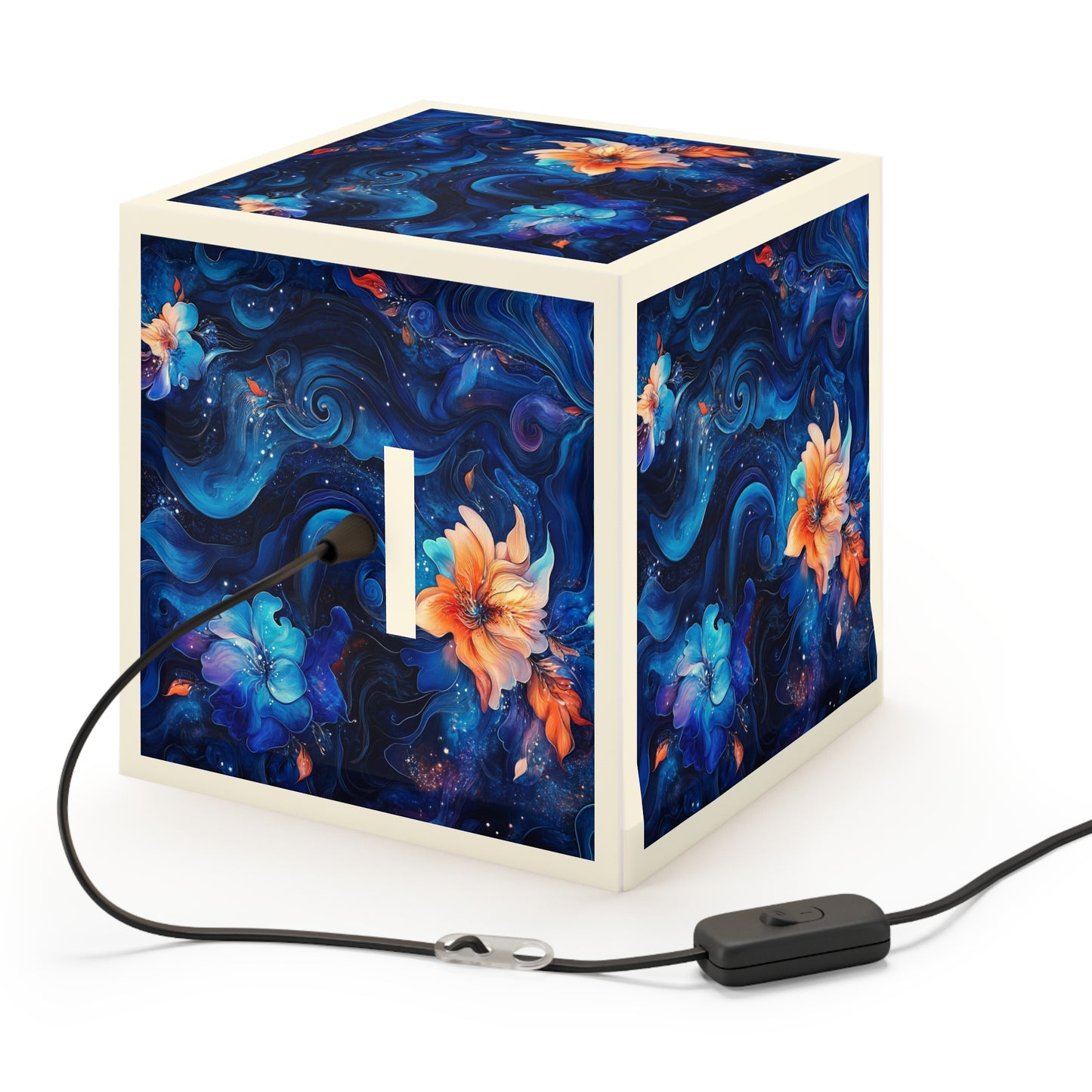 Floral Bouquet  Light Cube Lamp - Bohemian Decor for Home & Office