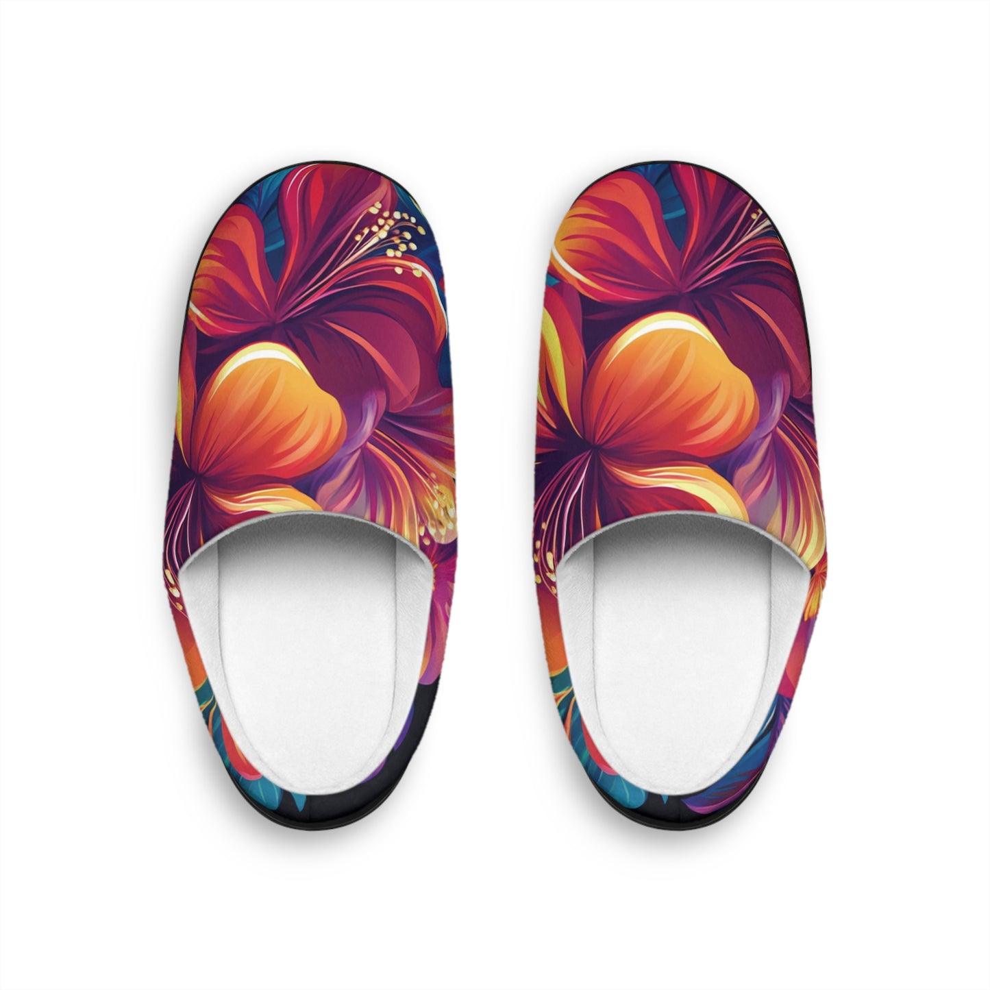 Vibrant Floral Women's Indoor Slippers - Cozy Comfort for Home Relaxation