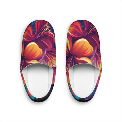 Vibrant Floral Women's Indoor Slippers - Cozy Comfort for Home Relaxation