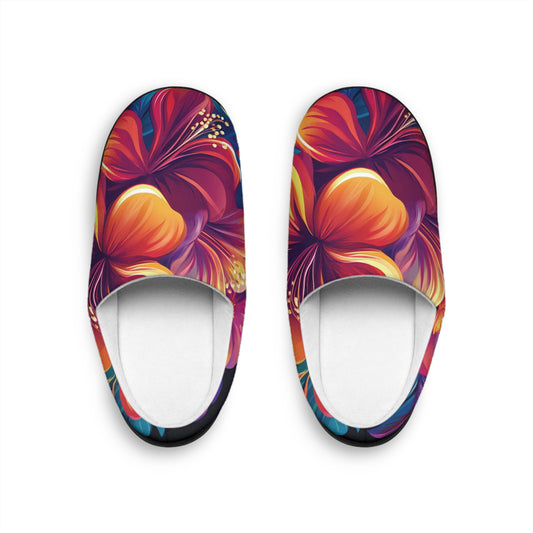 Vibrant Floral Women's Indoor Slippers - Cozy Comfort for Home Relaxation