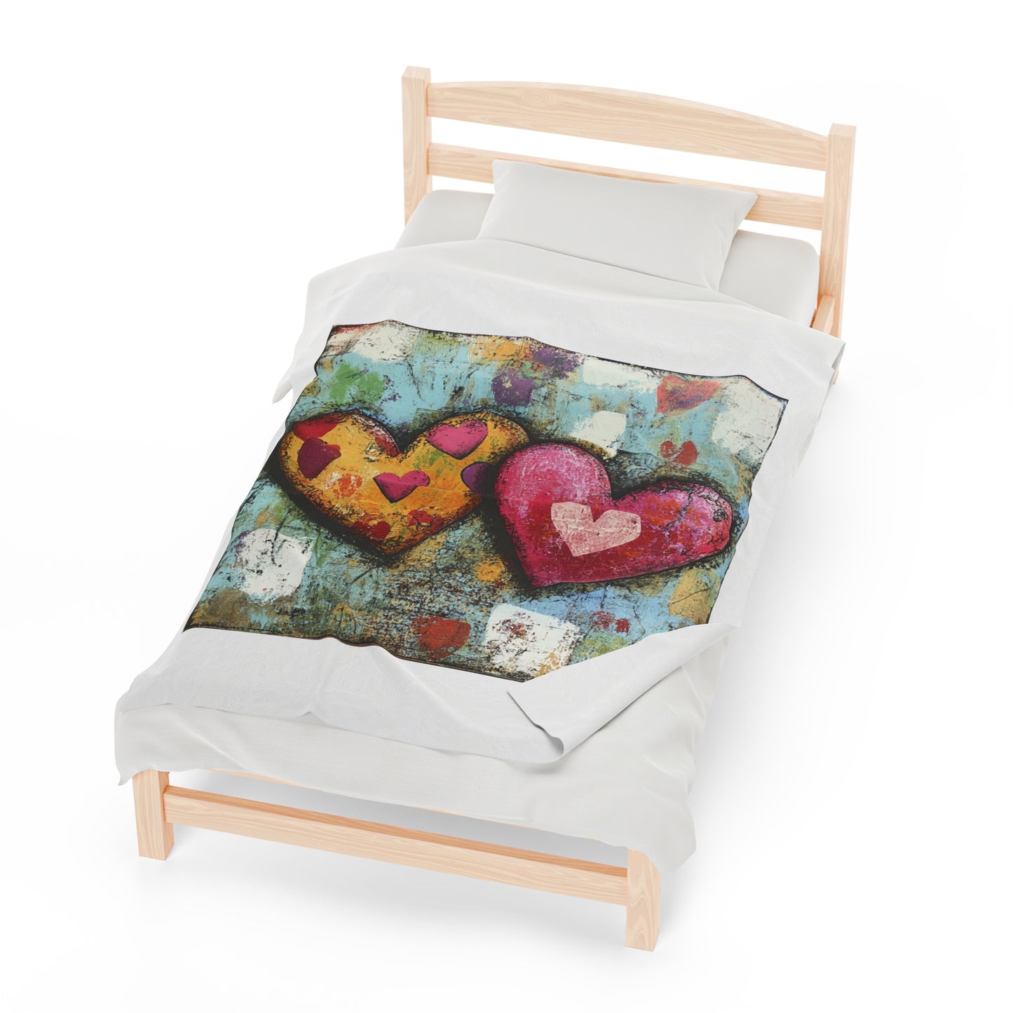 Hearts- Velveteen Plush Blanket