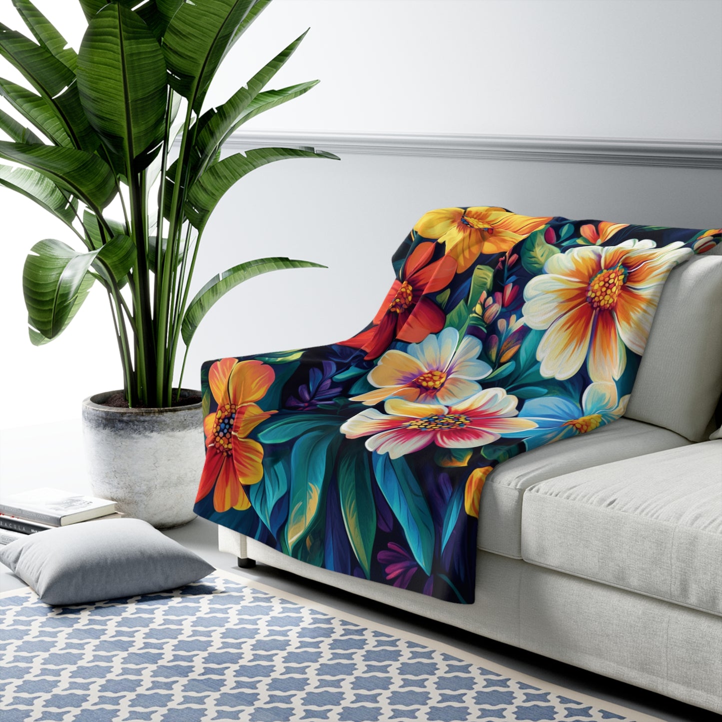 Flowers -  Sherpa Fleece Blanket