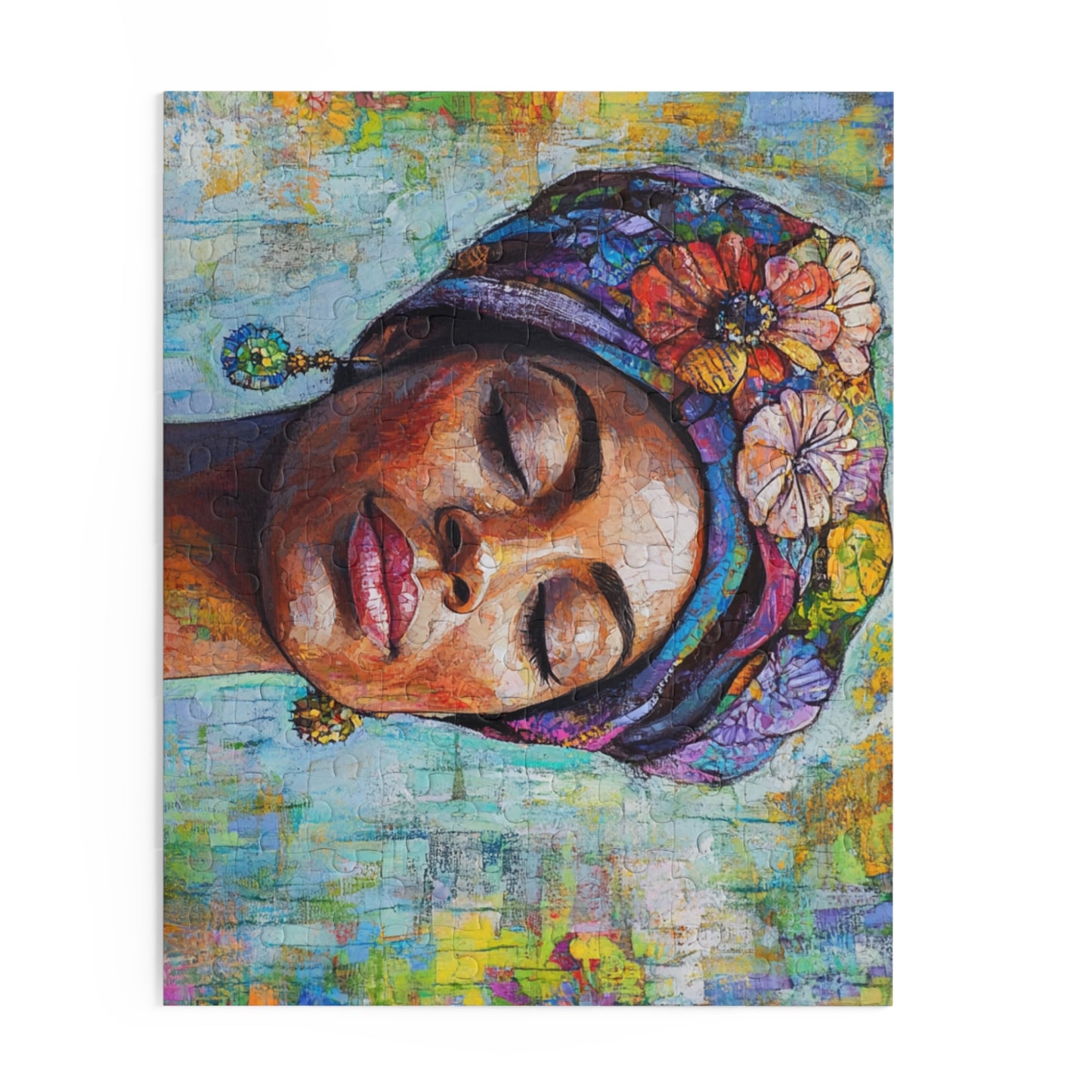 Serene Beauty Puzzle – 120/252/500-Piece Colorful Floral Design for Relaxation and Mindfulness