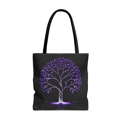 Elegant Purple Tree Design Tote Bag - Nature Lover's Accessory