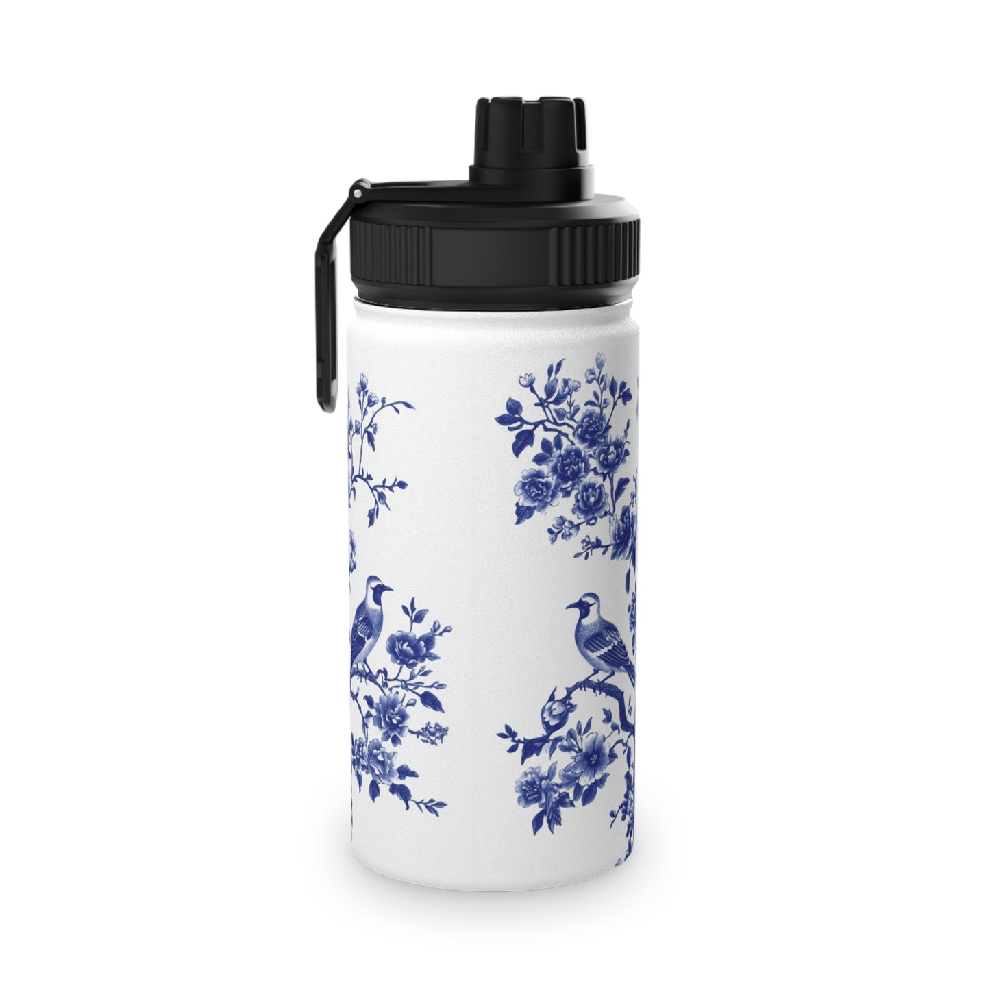 Floral Stainless Steel Water Bottle with Sports Lid - Eco-Friendly Hydration