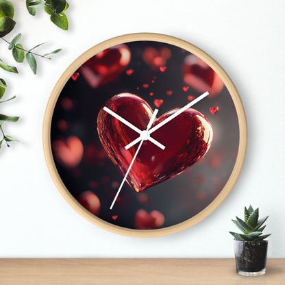 Romantic Heart Design Wall Clock - Perfect Gift for Valentine's Day
