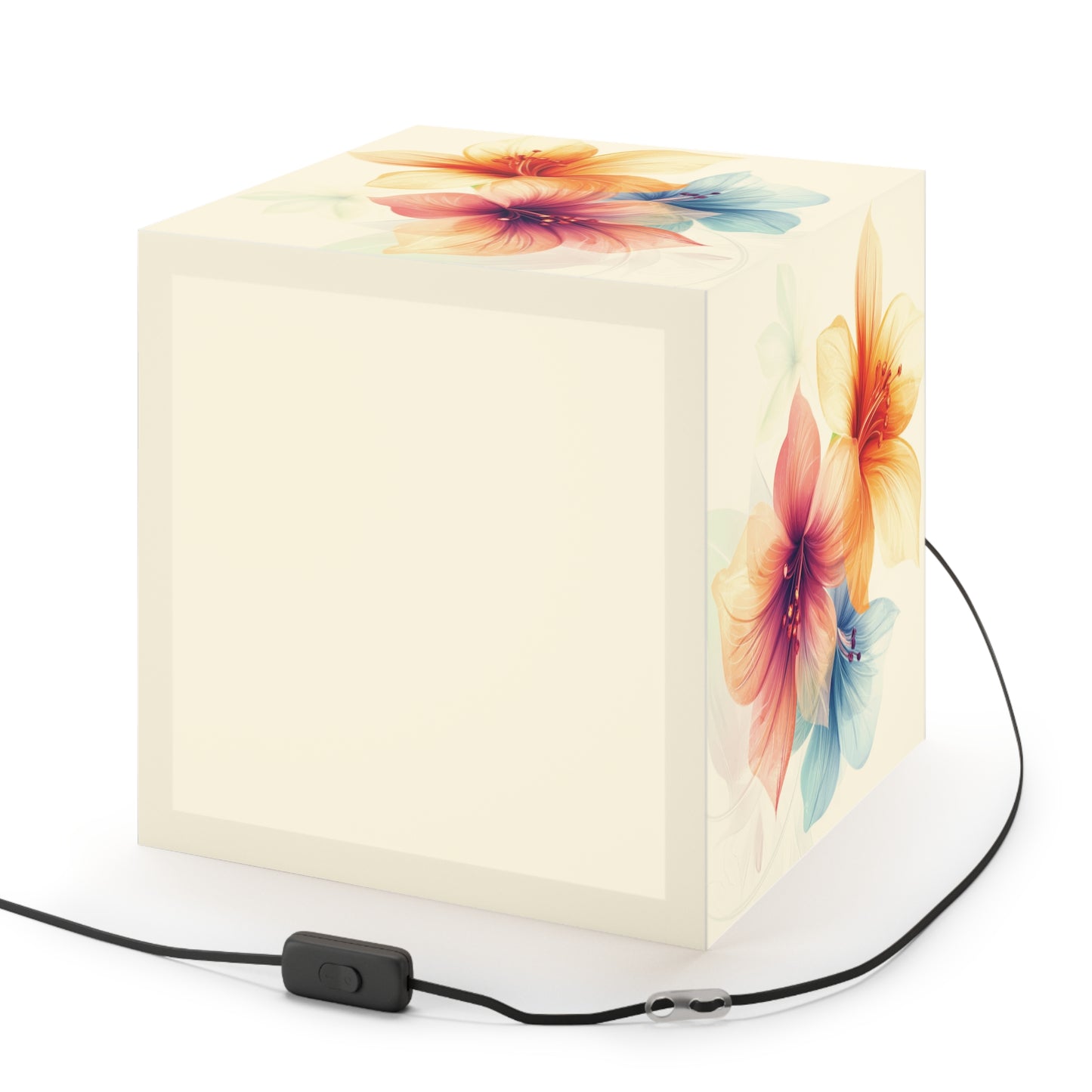 Elegant Floral Light Cube Lamp - Perfect for Home Decor & Gifts