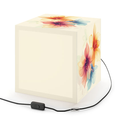 Elegant Floral Light Cube Lamp - Perfect for Home Decor & Gifts