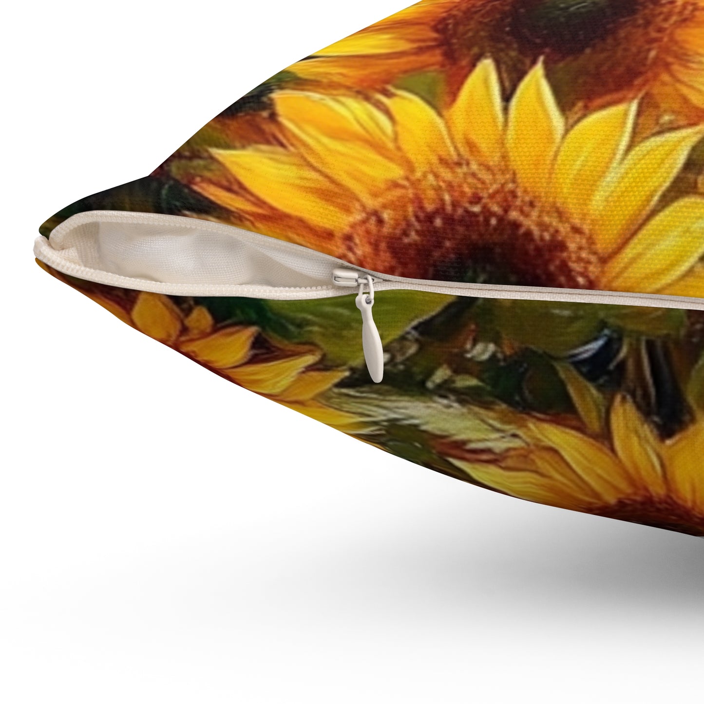 Vibrant Sunflower Square Pillow - Floral Home Decor